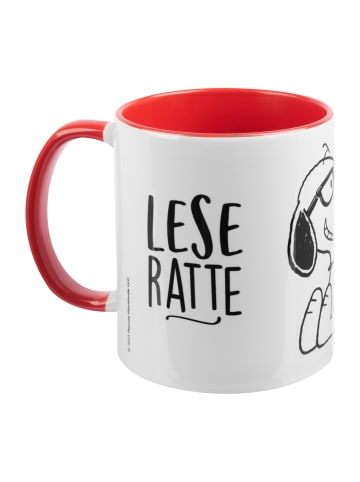 United Labels The Peanuts Tasse Snoopy - Leseratte aus Keramik 320 ml in weiß