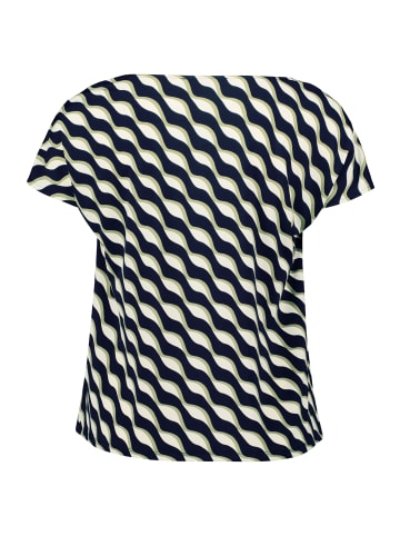 Betty Barclay Printshirt mit Wasserfallausschnitt in Dark Blue/Green