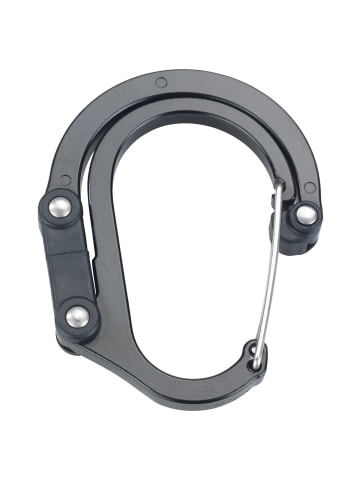 Maximex Multifunktionelle Karabiner-Haken, 27 kg Tragkraft in Schwarz