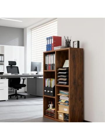 relaxdays Bücherregal in Braun - (B)50 x (H)80 x (T)24 cm