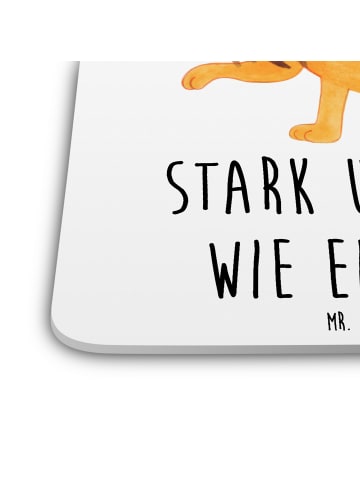 Mr. & Mrs. Panda Untersetzer Sternzeichen Löwe mit Spruch in Weiß