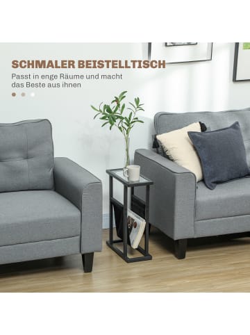 HOMCOM Couchtisch in Schwarz 40L x 18B x 55,5H cm
