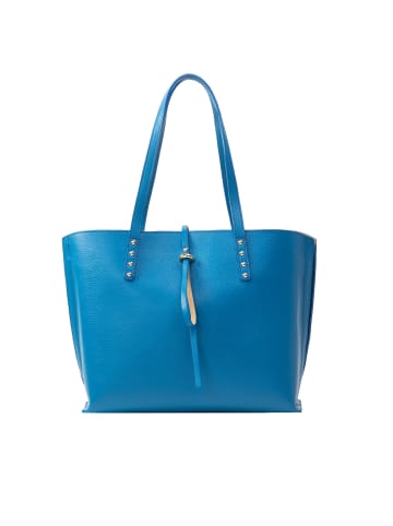 FELIPA Leder Shopper in Blau