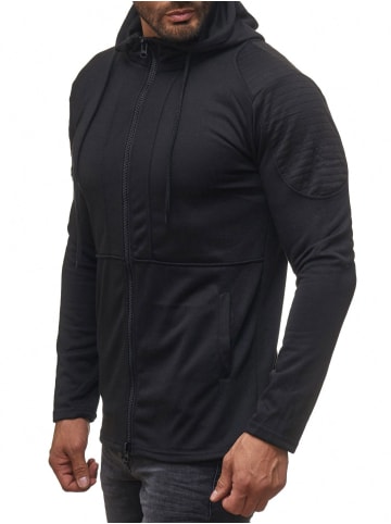 Arizona-Shopping Zip Hoodie Pullover Kapuze Sweat Shirt Jacke H2112 in Schwarz