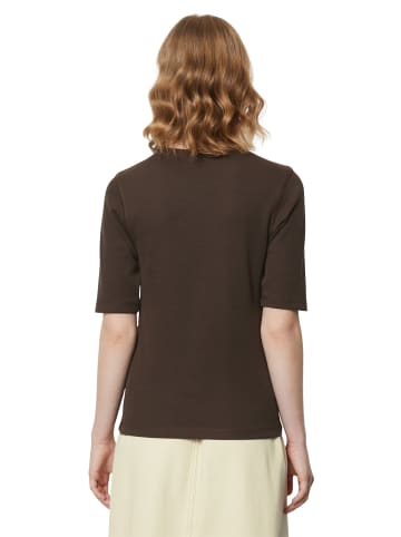 Marc O'Polo DENIM T-Shirt mit feiner Struktur in dark chocolate