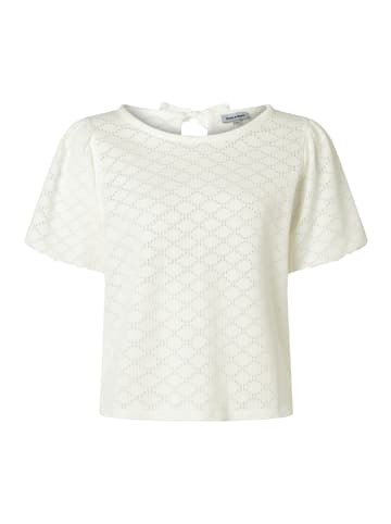 More & More sommerliches Ajour-Kurzarmshirt in offwhite