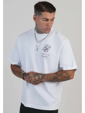 SikSilk T-Shirt Logo in White