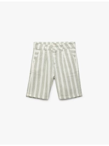 KOTON KURZHOSEN in Beige Gestreift