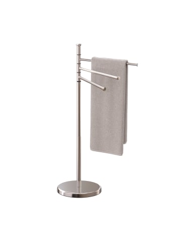 relaxdays Handtuchhalter in Silber - (B)42 x (H)85,5 x (T)22 cm