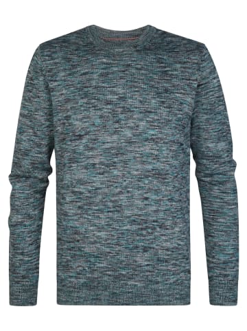 Petrol Industries Melierter Pullover mit Rundhalsausschnitt stonegate in Grün