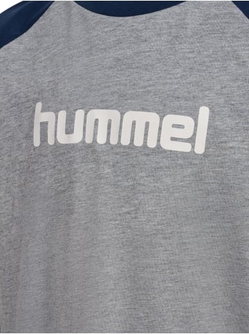 Hummel T-Shirt Hmljr Logo Jungen in GREY MELANGE/DRESS BLUES