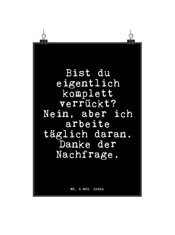 Mr. & Mrs. Panda Bild Bist du eigentlich komplett... mit Spruch in Schwarz