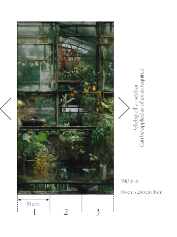 A.S. Création Wandbild Secret Greenhouse in Moosgrün