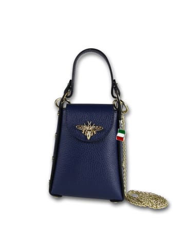 Florence Leder Umhängetasche Florence Tasche blau ca. 13cm