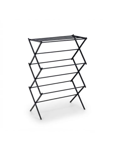 relaxdays Wäscheständer in Schwarz - (B)74 x (H)105 x (T)37 cm