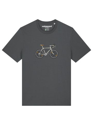wat? Apparel T-Shirt Doodle Bike in Grau
