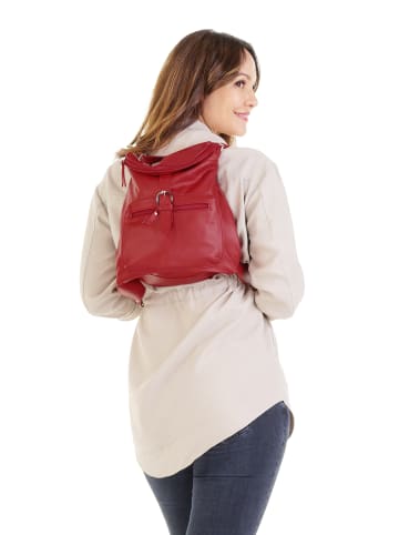 Forty degrees Rucksack echt Leder in rot