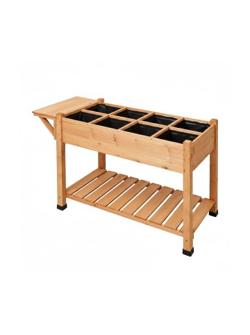 relaxdays Hochbeet in Orange - (B)128 x (H)81 x (T)56 cm