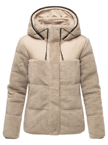 Marikoo Kapuzenplüschjacke Kaguraa 16 in Light Taupe