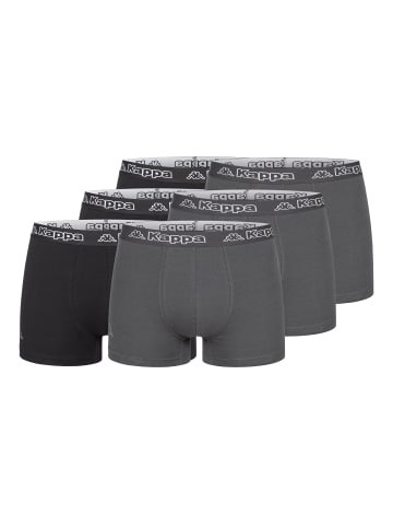 Kappa Kappa 6er Set Boxershorts in 3xSchwarz/3xAnthrazit