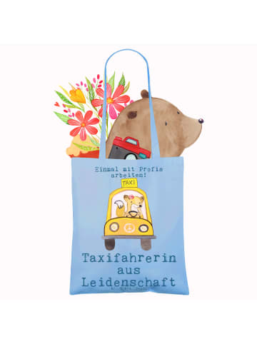 Mr. & Mrs. Panda Shopping Tasche Taxifahrerin Leidenschaft mit S... in Sky Blue