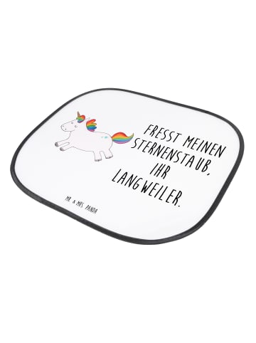 Mr. & Mrs. Panda Sonnenschutz Auto Einhorn Happy mit Spruch in Weiß