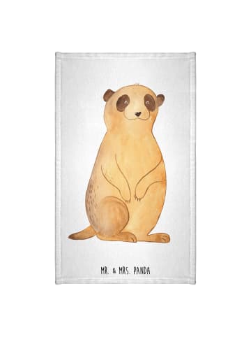 Mr. & Mrs. Panda Handtuch Erdmännchen ohne Spruch in Weiß