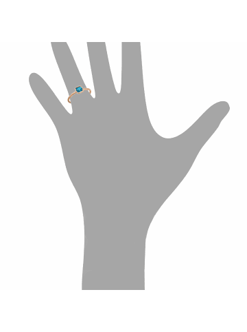 OROLINO Ring für Damen in blau