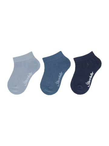 Sterntaler Sneaker-Socken 3er Rippe in blaugrau