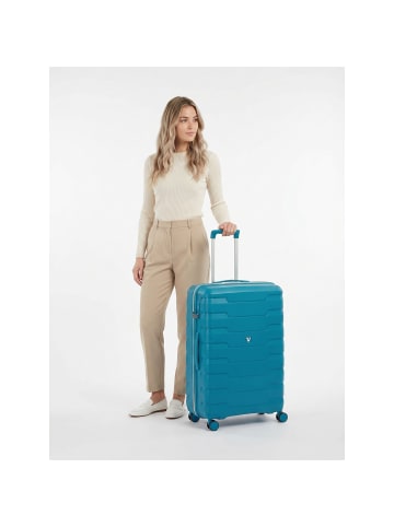 Roncato Skyline 2.0 Neon 4 Rollen Trolley 79 cm in blu laguna