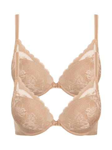 Lisca 2er Pack Push up BH in sweet almond