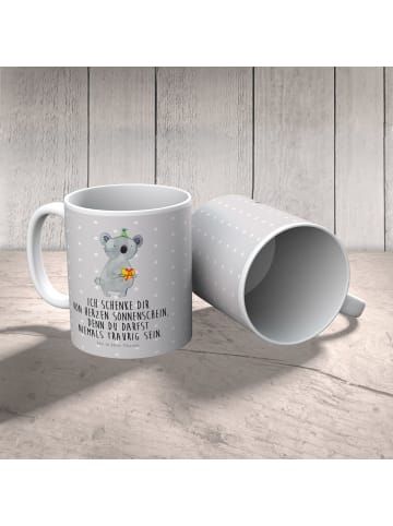 Mr. & Mrs. Panda Kindertasse Koala Geschenk mit Spruch in Grau Pastell