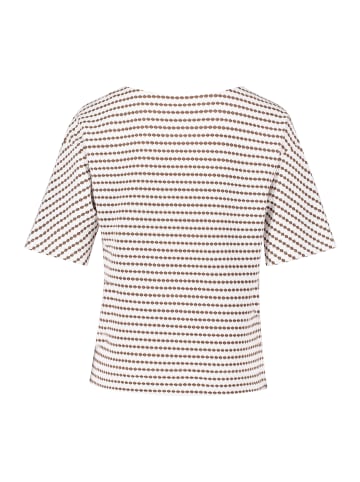 BETTY & CO Sweatpullover mit Rundhalsausschnitt in Weiß/Braun