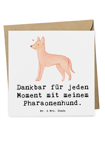 Mr. & Mrs. Panda Deluxe Karte Pharaonenhund Moment mit Spruch in Weiß