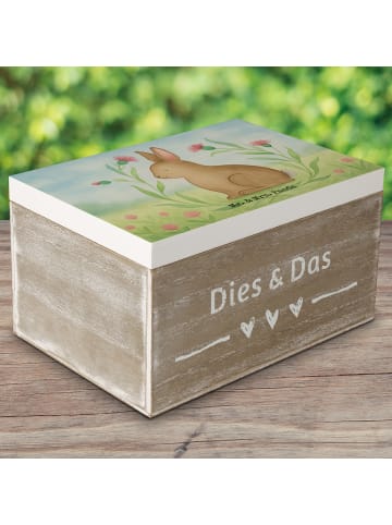 Mr. & Mrs. Panda Erinnerungsbox Hase Sitzen Design ohne Spruch in Weiß