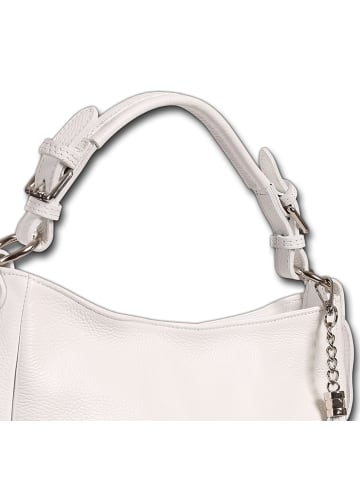 Toscanto Toscanto Schultertasche, Shopper Leder weiß ca. 30cm