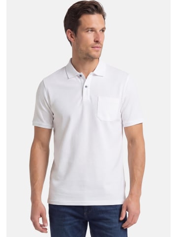 Redmond Poloshirt Basic in Weiß / hellblau