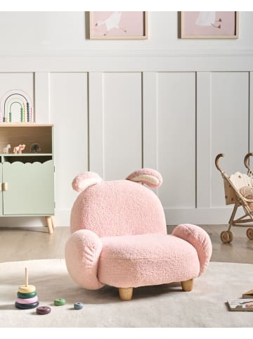 Beliani Kindersessel KANNA in Rosa - (W) 65 x (H) 45 x (L) 51 cm