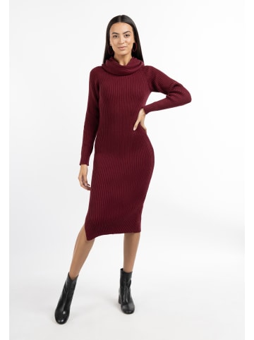 faina Damen Strickkleid in Dunkelkirschrot