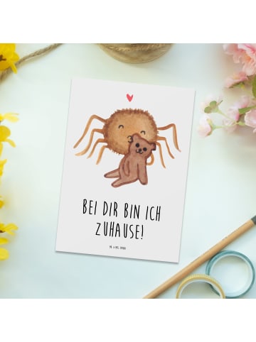 Mr. & Mrs. Panda Postkarte Spinne Agathe Teddy mit Spruch in Weiß