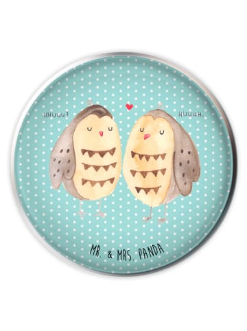 Mr. & Mrs. Panda Waschbecken Ablaufstopfen Eulen Liebe ohne Spruch in Türkis Pastell