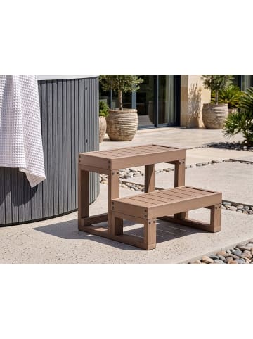 Beliani Outdoor Whirlpools LIMAY in Braun - (W) 57 x (H) 42 x (L) 54 cm