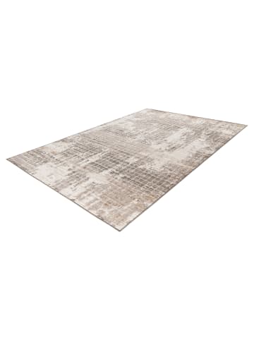 Vivorum Wohnzimmer Teppich – Kurzflorteppich Catcher 325 in silber - beige