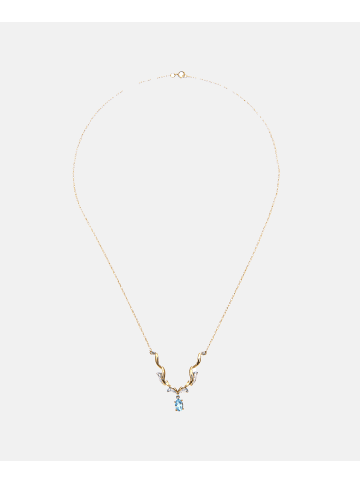 Diamant L'éternel Halskette aus 375 Gelbgold mit Diamant mit Topas