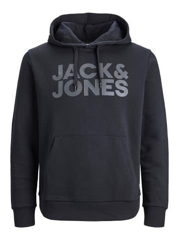 Jack & Jones Sweat Hoodie Frontprint Kapuze Streetwear in Schwarz-4