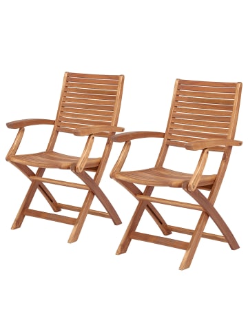 Butlers Gartenstuhl SOMERSET 2er-Set in Braun