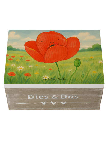 Mr. & Mrs. Panda Geschenkbox Blume Mohnblume Design ohne Spruch in Weiß