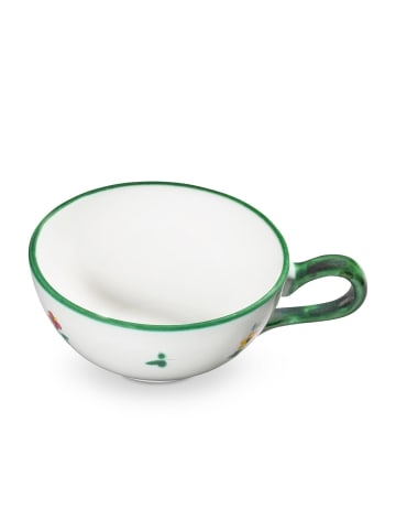 Gmundner Keramik Streublumen Teetasse Cup in Weiß