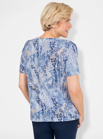 WITT WEIDEN Rundhalsshirt in himmelblau-nachtblau-bedruckt