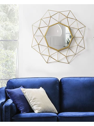 Beliani Dekospiegel GAILLAC in Gold - (W) 80 x (H) 80 x (L) 6 cm